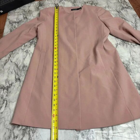Lauren Ralph Lauren Dress Jacket Over Coat Blush Pink Snap Buttons size medium - Picture 6 of 7